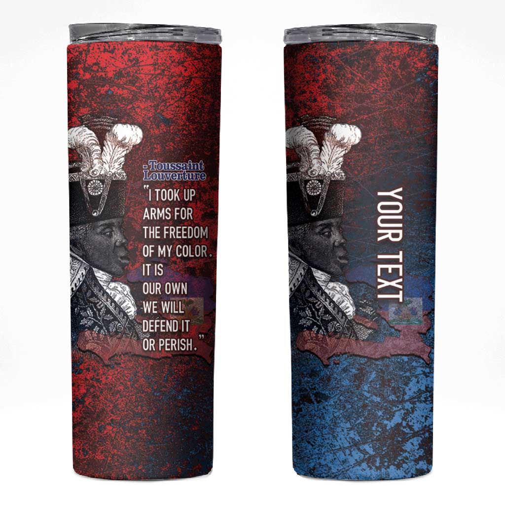 Personalized Toussaint Louverture Afro Haiti Skinny Tumbler Haitian Father Grunge Style - African Pride