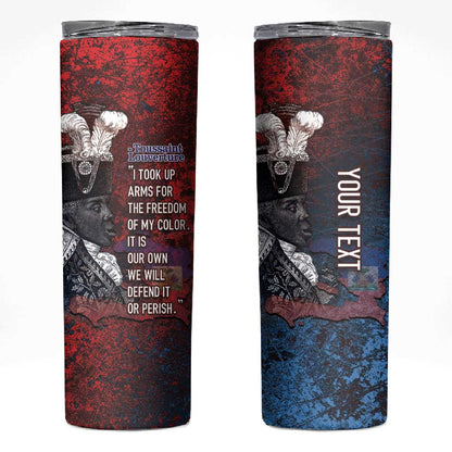 Personalized Toussaint Louverture Afro Haiti Skinny Tumbler Haitian Father Grunge Style - African Pride