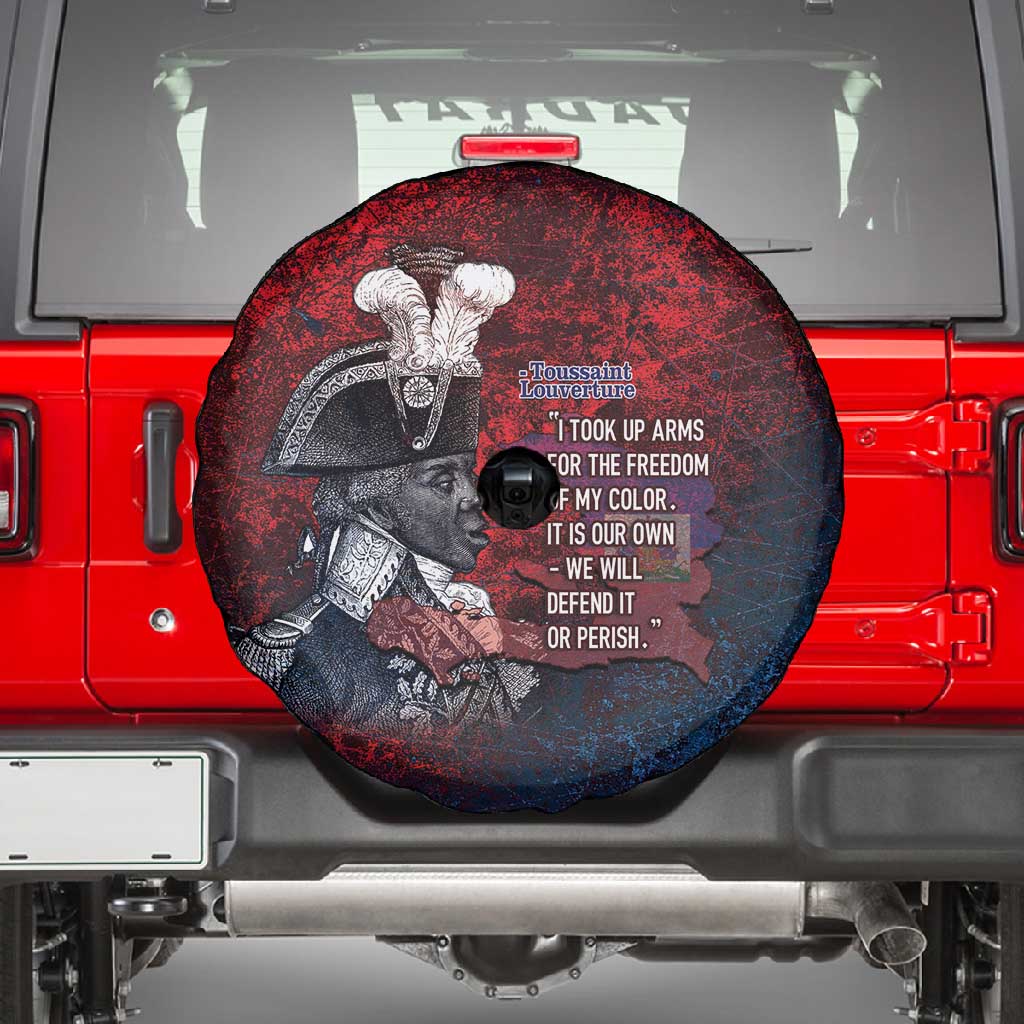 Toussaint Louverture Afro Haiti Spare Tire Cover Haitian Father Grunge Style - African Pride