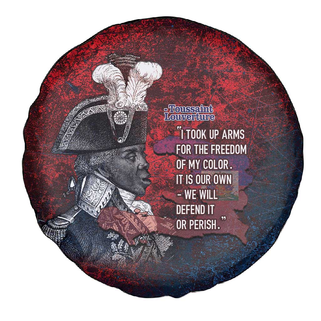 Toussaint Louverture Afro Haiti Spare Tire Cover Haitian Father Grunge Style - African Pride