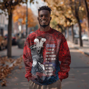 Personalized Toussaint Louverture Afro Haiti Sweatshirt Haitian Father Grunge Style - African Pride