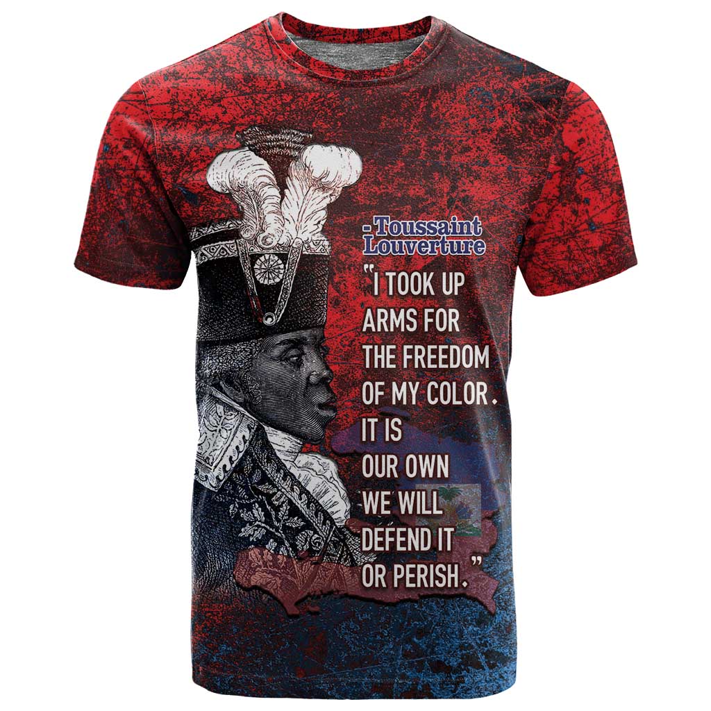 Personalized Toussaint Louverture Afro Haiti T shirt Haitian Father Grunge Style - African Pride