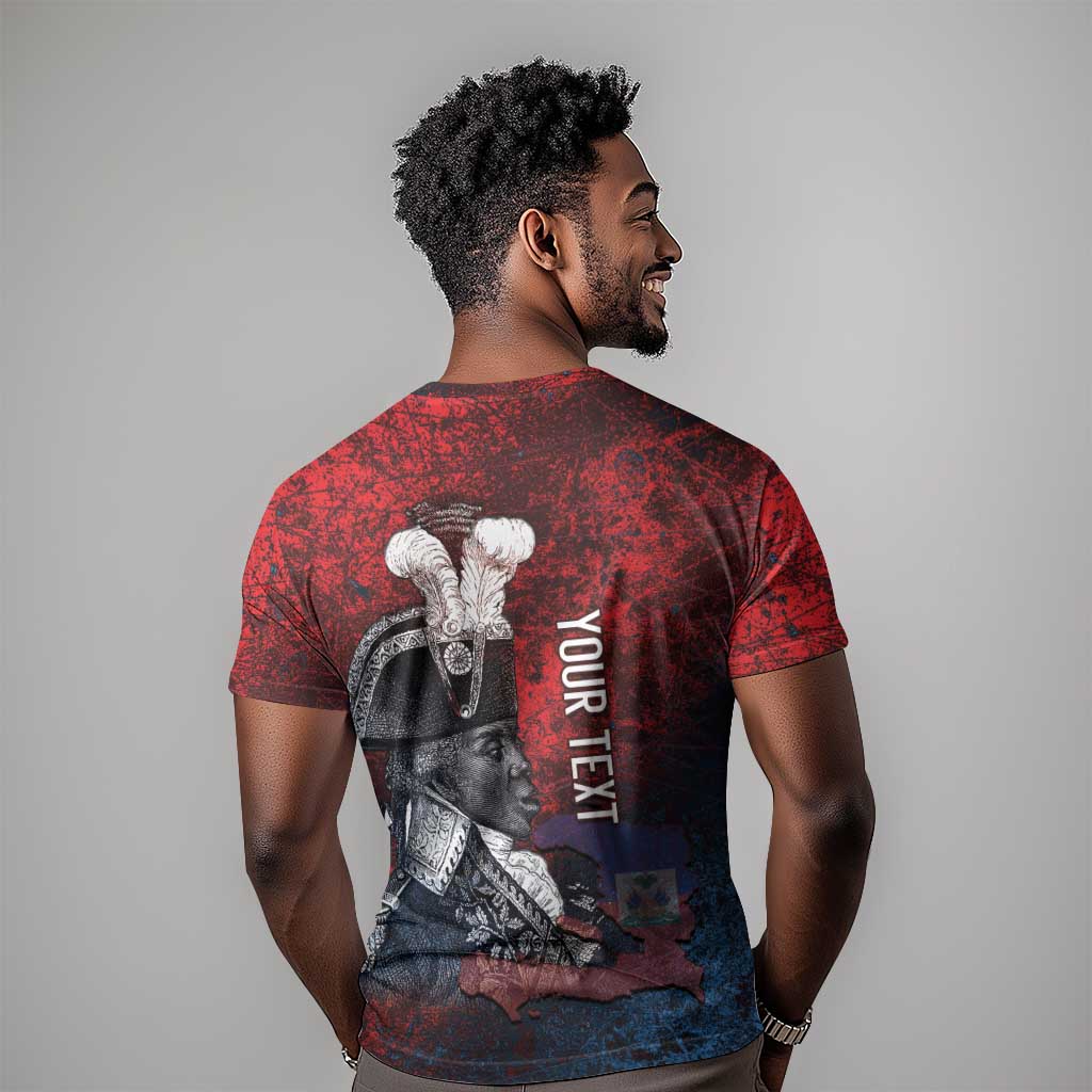 Personalized Toussaint Louverture Afro Haiti T shirt Haitian Father Grunge Style - African Pride