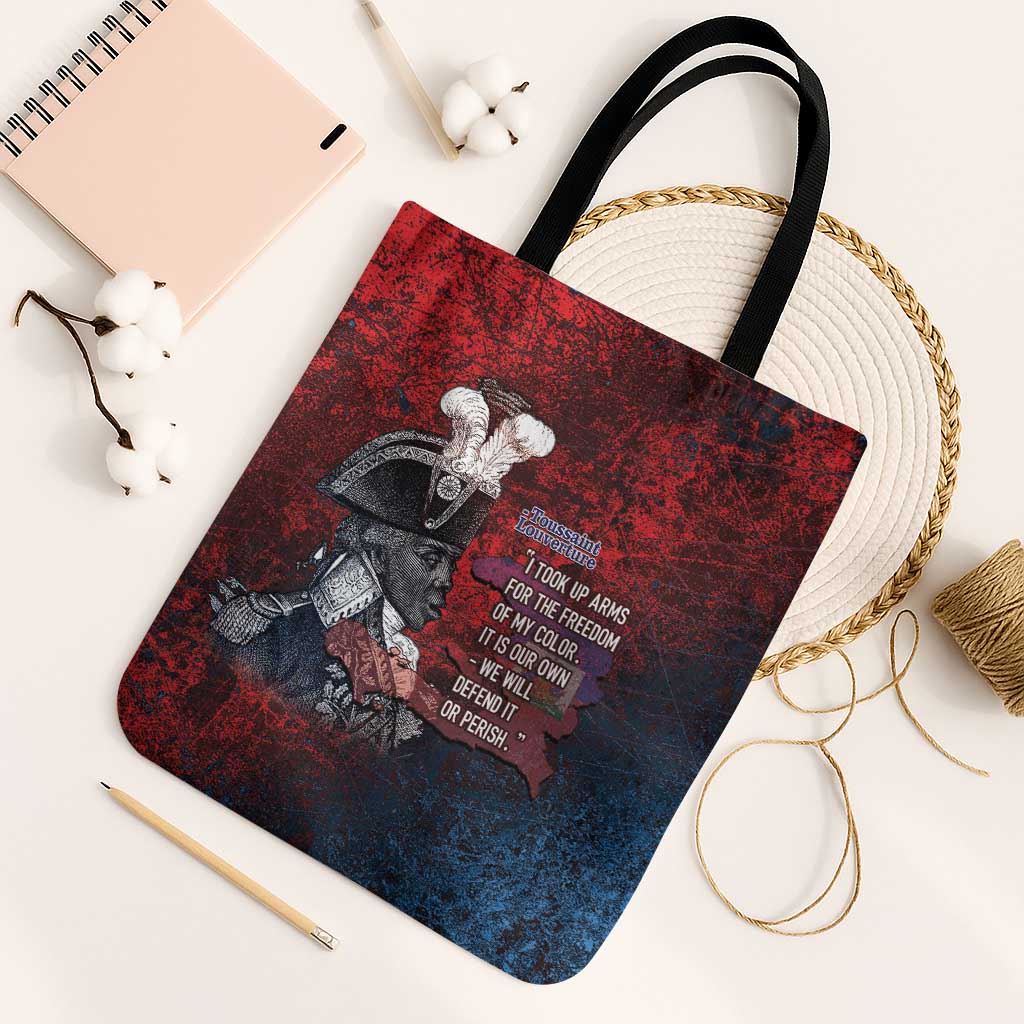 Toussaint Louverture Afro Haiti Tote Bag Haitian Father Grunge Style - African Pride