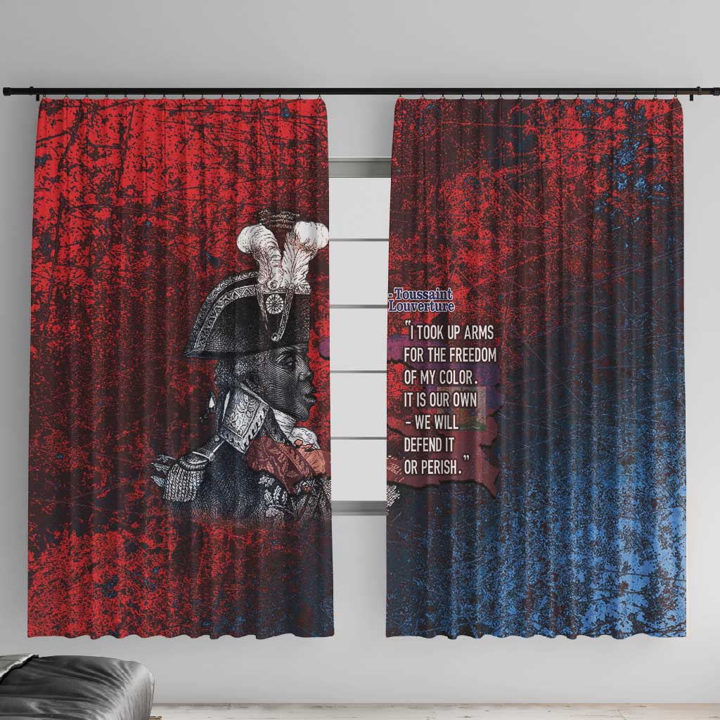 Toussaint Louverture Afro Haiti Window Curtain Haitian Father Grunge Style - African Pride