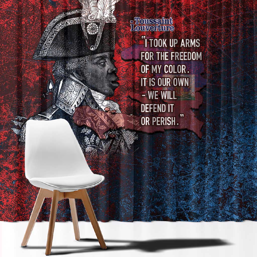Toussaint Louverture Afro Haiti Window Curtain Haitian Father Grunge Style - African Pride