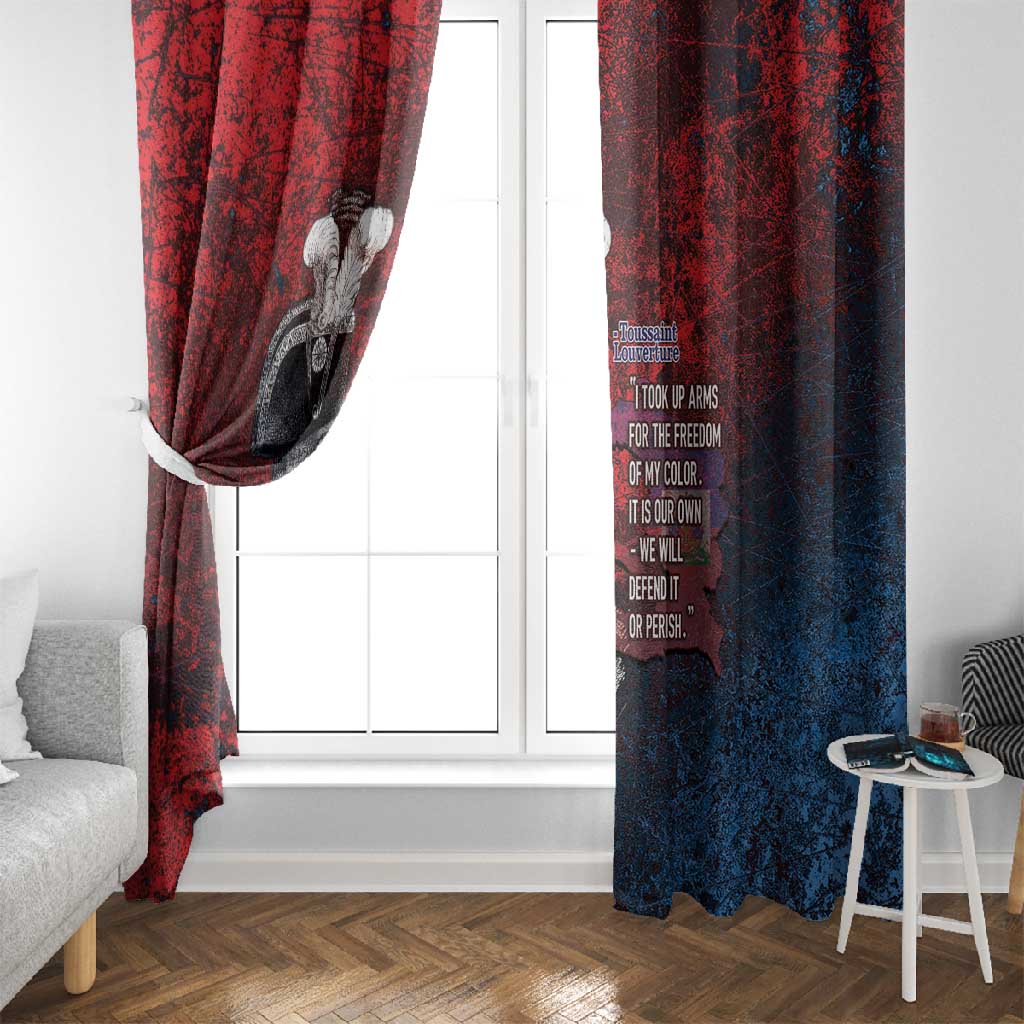 Toussaint Louverture Afro Haiti Window Curtain Haitian Father Grunge Style - African Pride