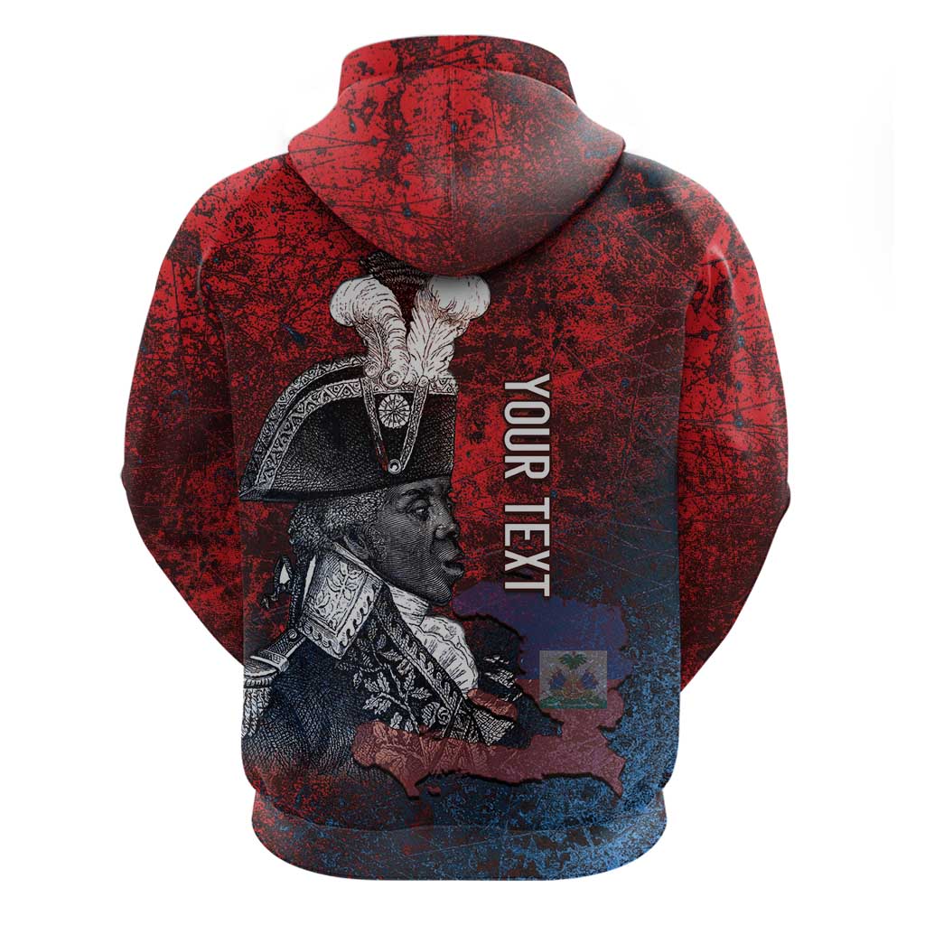 Personalized Toussaint Louverture Afro Haiti Zip Hoodie Haitian Father Grunge Style - African Pride