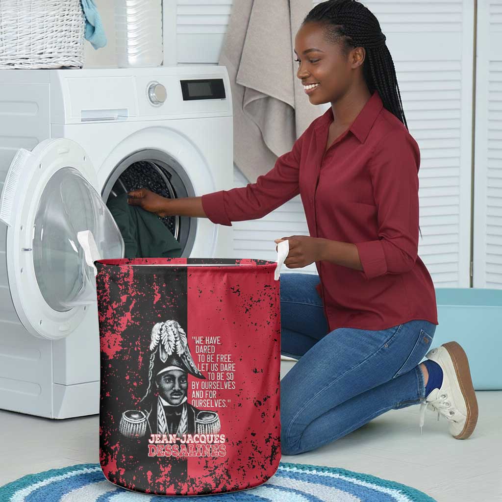 Jean-Jacques Dessalines Afro Haiti Laundry Basket Emperor Of First Empire Grunge Style - African Pride