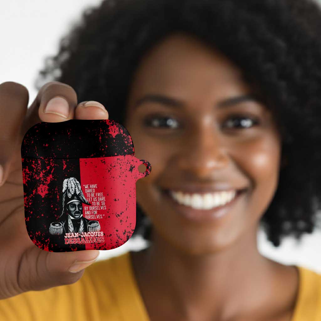 Jean-Jacques Dessalines Afro Haiti AirPods Case Emperor Of First Empire Grunge Style - African Pride