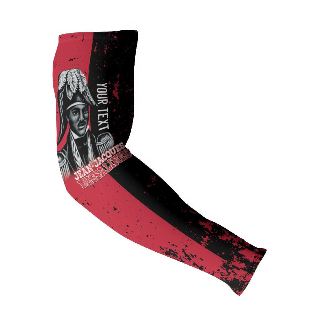 Personalized Jean-Jacques Dessalines Afro Haiti Arm Sleeves Emperor Of First Empire Grunge Style - African Pride