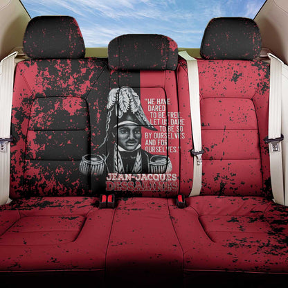 Jean-Jacques Dessalines Afro Haiti Back Car Seat Cover Emperor Of First Empire Grunge Style - African Pride