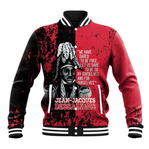 Personalized Jean-Jacques Dessalines Afro Haiti Baseball Jacket Emperor Of First Empire Grunge Style - African Pride