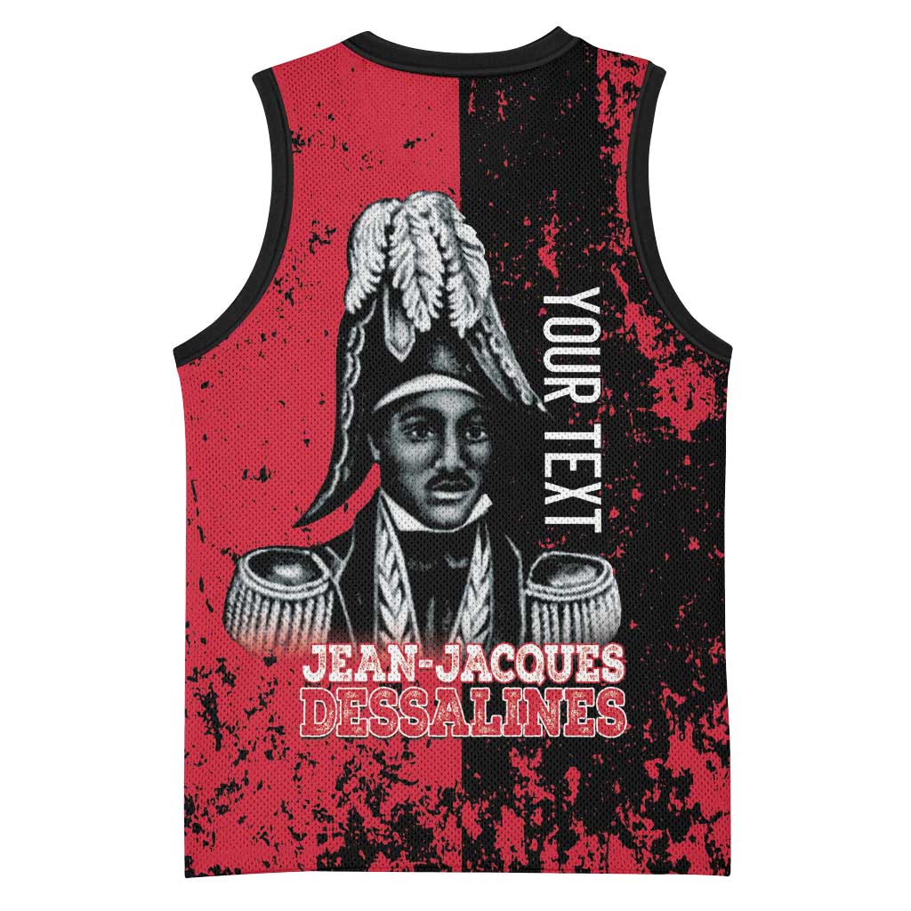 Personalized Jean-Jacques Dessalines Afro Haiti Basketball Jersey Emperor Of First Empire Grunge Style - African Pride