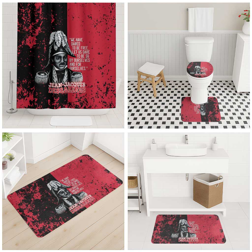 Jean-Jacques Dessalines Afro Haiti Bathroom Set Emperor Of First Empire Grunge Style - African Pride