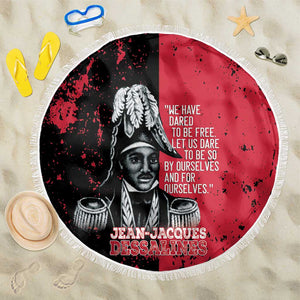 Jean-Jacques Dessalines Afro Haiti Beach Blanket Emperor Of First Empire Grunge Style - African Pride