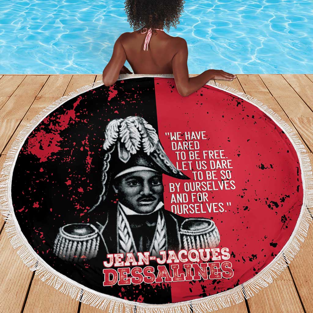 Jean-Jacques Dessalines Afro Haiti Beach Blanket Emperor Of First Empire Grunge Style - African Pride