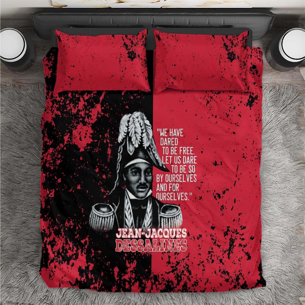 Jean-Jacques Dessalines Afro Haiti Bedding Set Emperor Of First Empire Grunge Style - African Pride