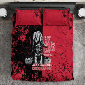 Jean-Jacques Dessalines Afro Haiti Bedding Set Emperor Of First Empire Grunge Style - African Pride