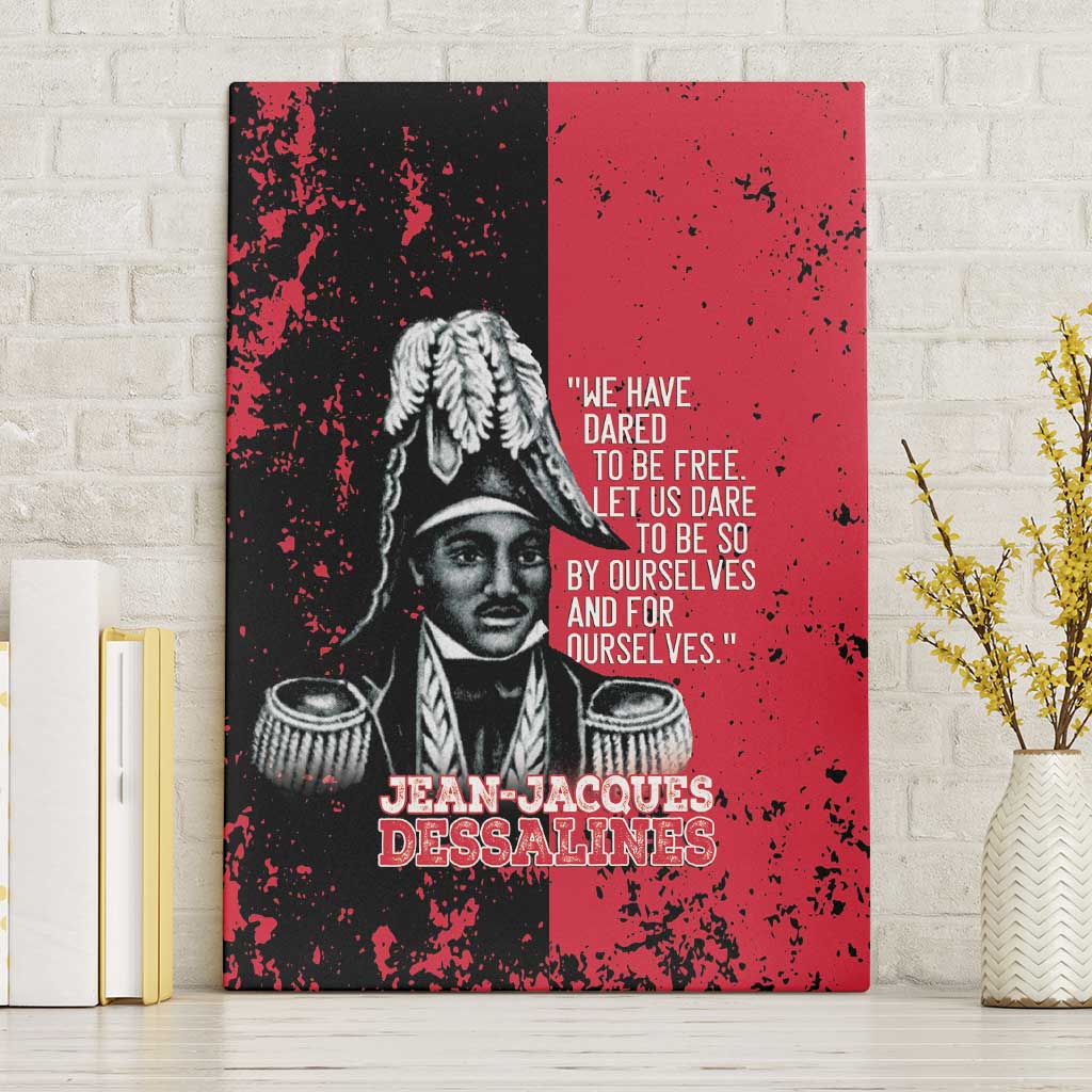 Jean-Jacques Dessalines Afro Haiti Canvas Wall Art Emperor Of First Empire Grunge Style - African Pride