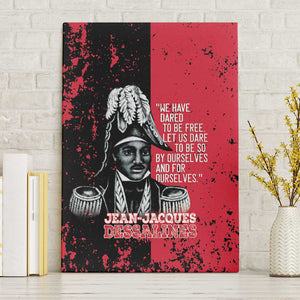 Jean-Jacques Dessalines Afro Haiti Canvas Wall Art Emperor Of First Empire Grunge Style - African Pride