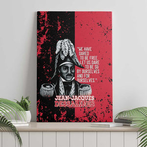 Jean-Jacques Dessalines Afro Haiti Canvas Wall Art Emperor Of First Empire Grunge Style - African Pride