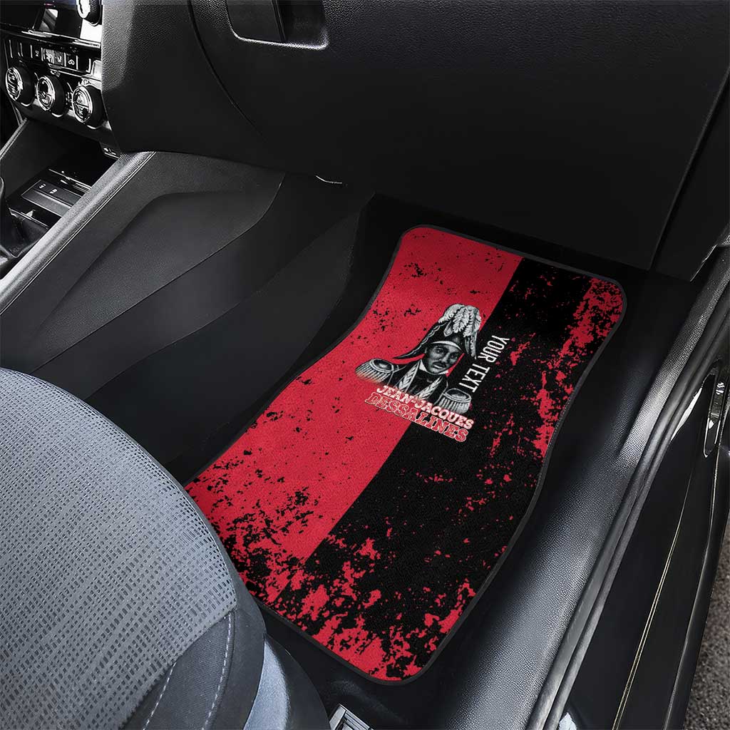 Personalized Jean-Jacques Dessalines Afro Haiti Car Mats Emperor Of First Empire Grunge Style - African Pride
