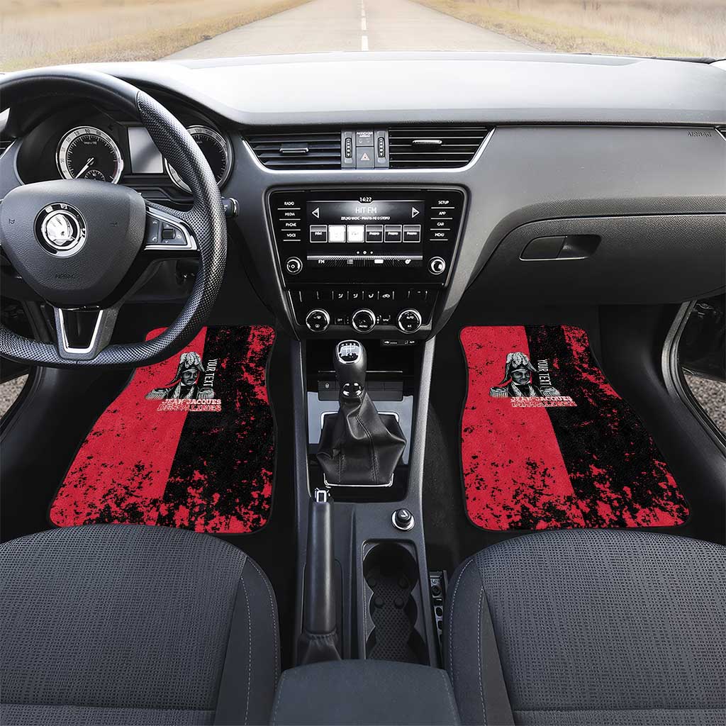 Personalized Jean-Jacques Dessalines Afro Haiti Car Mats Emperor Of First Empire Grunge Style - African Pride