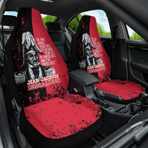 Jean-Jacques Dessalines Afro Haiti Car Seat Cover Emperor Of First Empire Grunge Style - African Pride