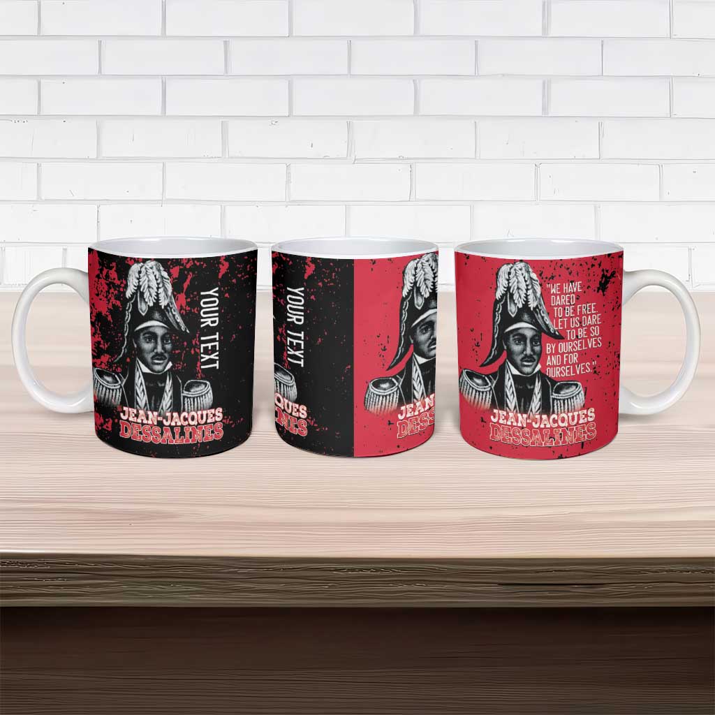 Personalized Jean-Jacques Dessalines Afro Haiti Ceramic Mug Emperor Of First Empire Grunge Style - African Pride