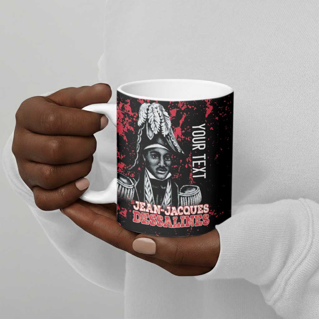 Personalized Jean-Jacques Dessalines Afro Haiti Ceramic Mug Emperor Of First Empire Grunge Style - African Pride