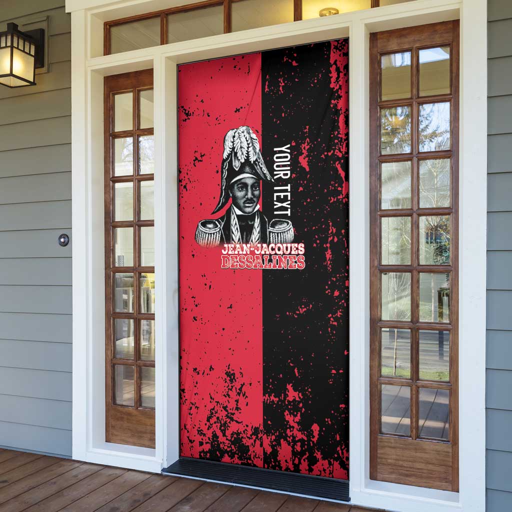 Personalized Jean-Jacques Dessalines Afro Haiti Door Cover Emperor Of First Empire Grunge Style - African Pride