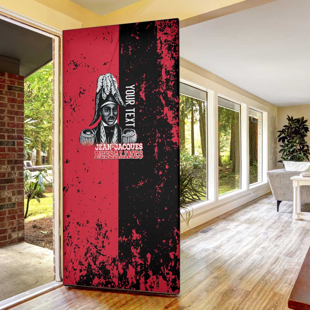 Personalized Jean-Jacques Dessalines Afro Haiti Door Cover Emperor Of First Empire Grunge Style - African Pride