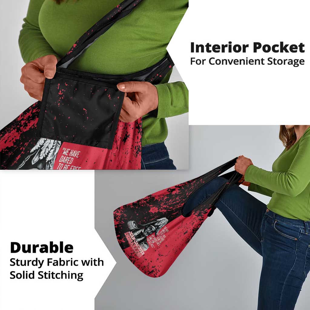 Jean-Jacques Dessalines Afro Haiti Grocery Bag Emperor Of First Empire Grunge Style - African Pride