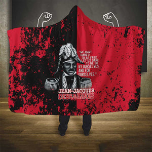 Jean-Jacques Dessalines Afro Haiti Hooded Blanket Emperor Of First Empire Grunge Style - African Pride