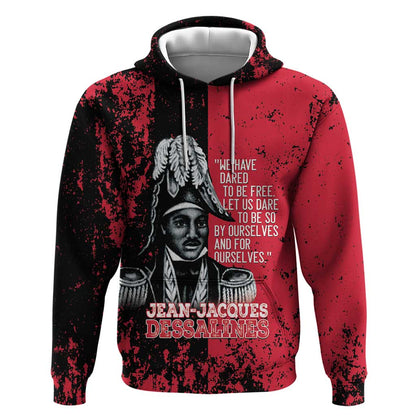 Personalized Jean-Jacques Dessalines Afro Haiti Hoodie Emperor Of First Empire Grunge Style - African Pride