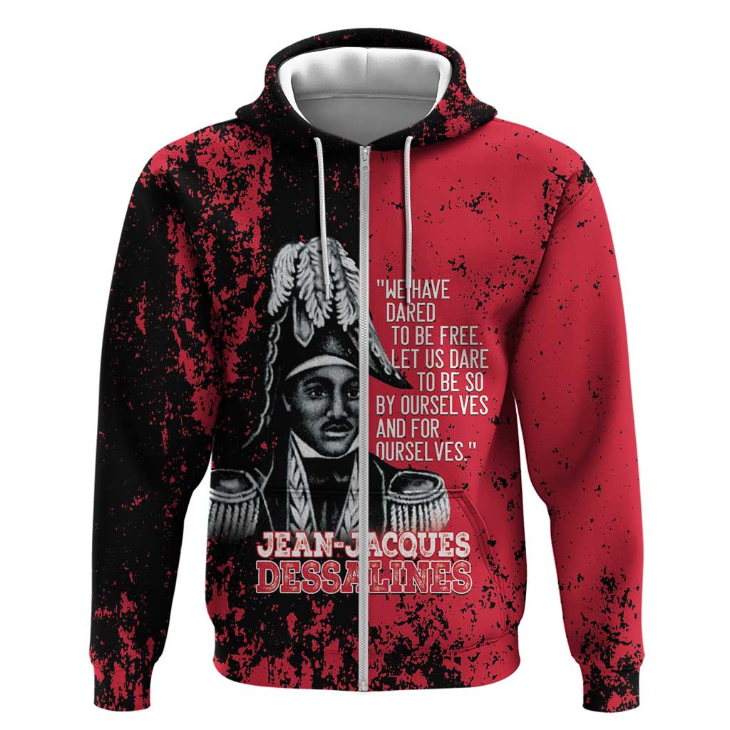 Personalized Jean-Jacques Dessalines Afro Haiti Hoodie Emperor Of First Empire Grunge Style - African Pride