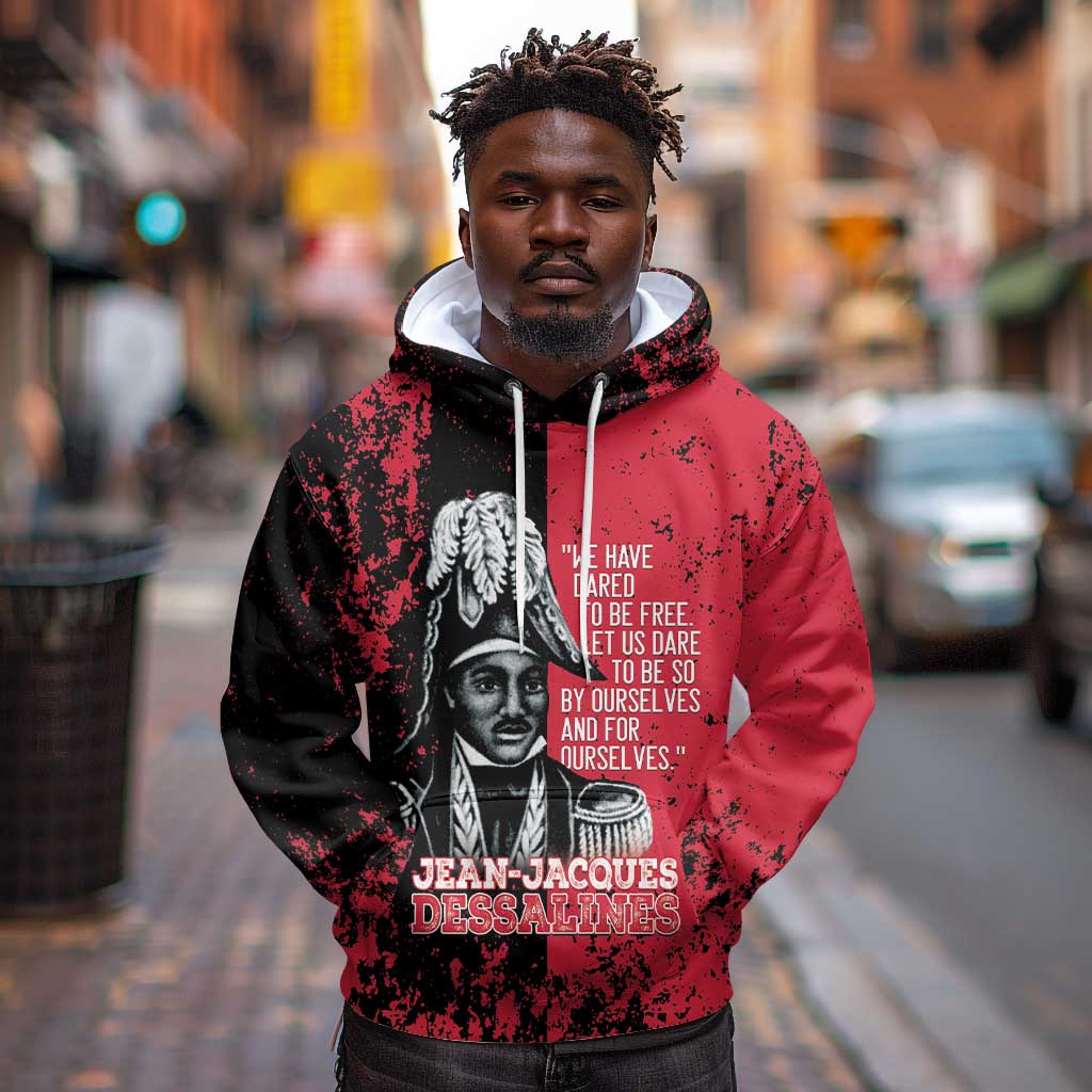 Personalized Jean-Jacques Dessalines Afro Haiti Hoodie Emperor Of First Empire Grunge Style - African Pride