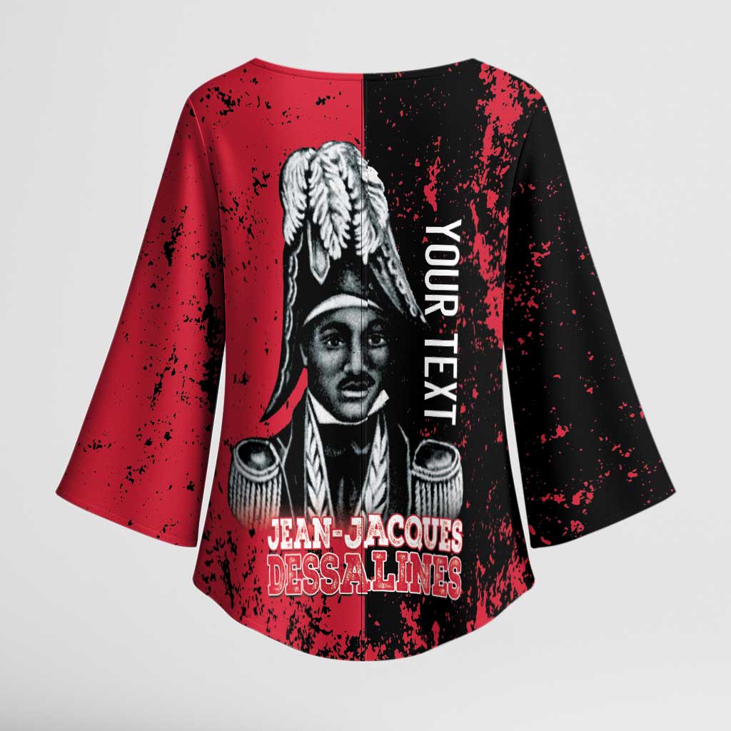 Personalized Jean-Jacques Dessalines Afro Haiti Kimono Sleeve Blouse Emperor Of First Empire Grunge Style - African Pride