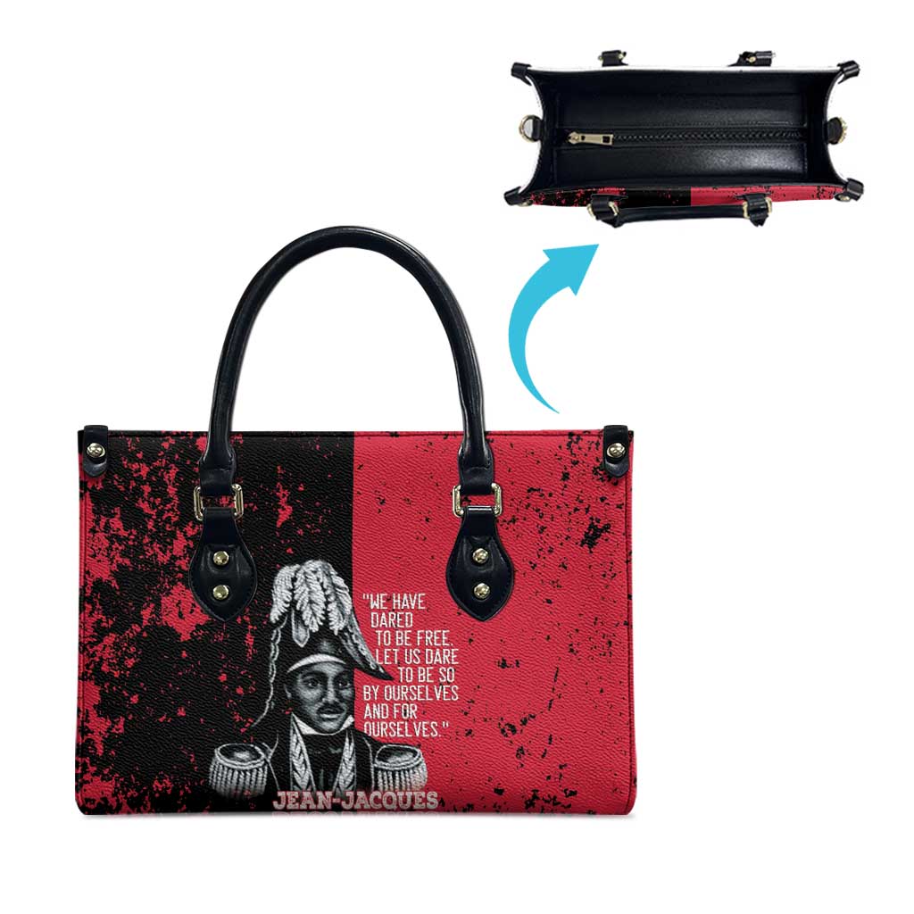 Jean-Jacques Dessalines Afro Haiti Leather Bag Emperor Of First Empire Grunge Style - African Pride
