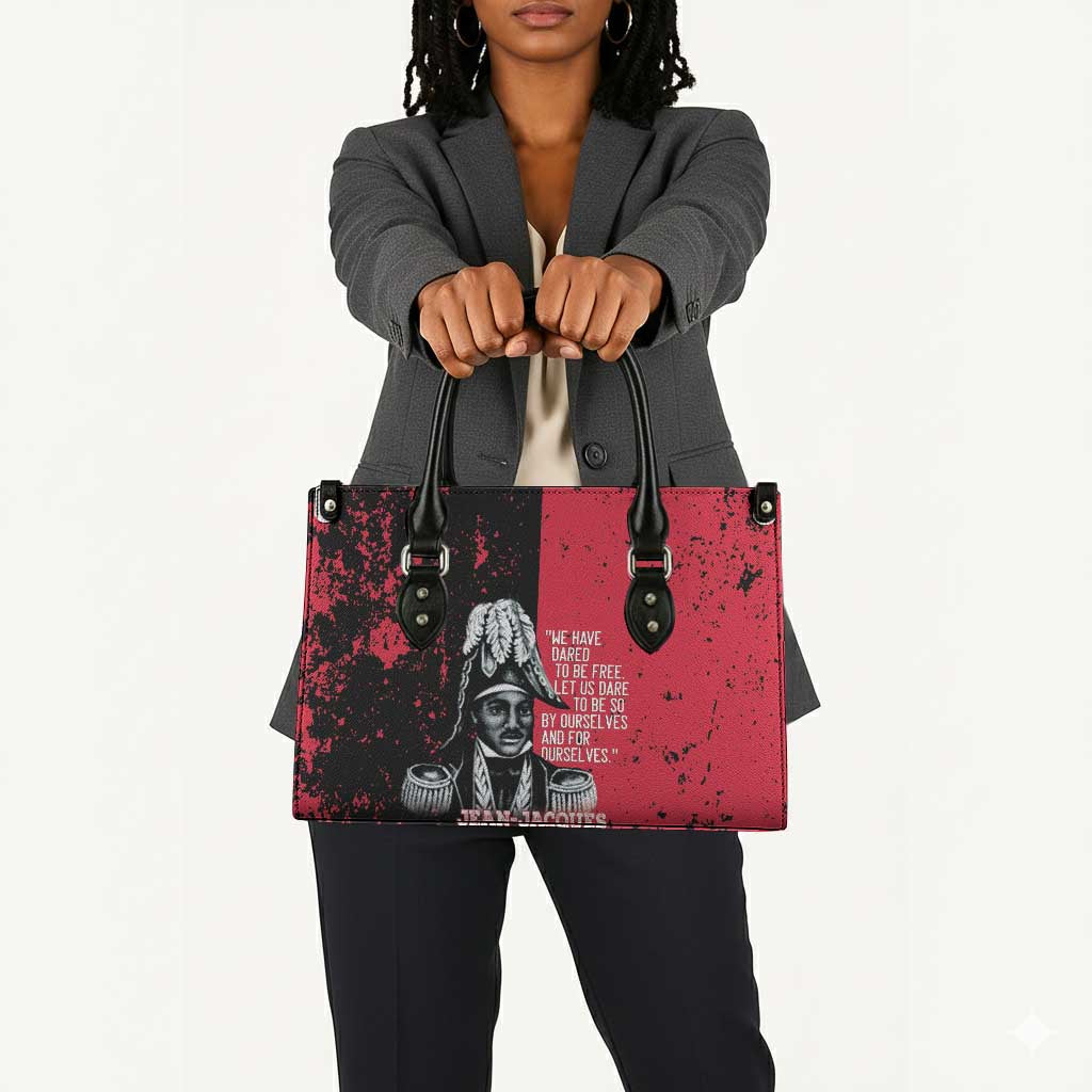 Jean-Jacques Dessalines Afro Haiti Leather Bag Emperor Of First Empire Grunge Style - African Pride