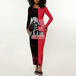 Personalized Jean-Jacques Dessalines Afro Haiti Long Sleeve Bodycon Dress Emperor Of First Empire Grunge Style - African Pride