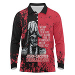 Personalized Jean-Jacques Dessalines Afro Haiti Long Sleeve Polo Shirt Emperor Of First Empire Grunge Style - African Pride
