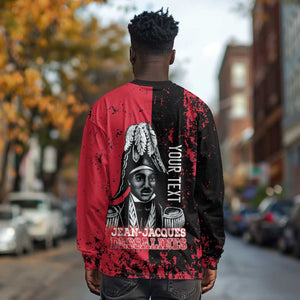 Personalized Jean-Jacques Dessalines Afro Haiti Long Sleeve Shirt Emperor Of First Empire Grunge Style - African Pride