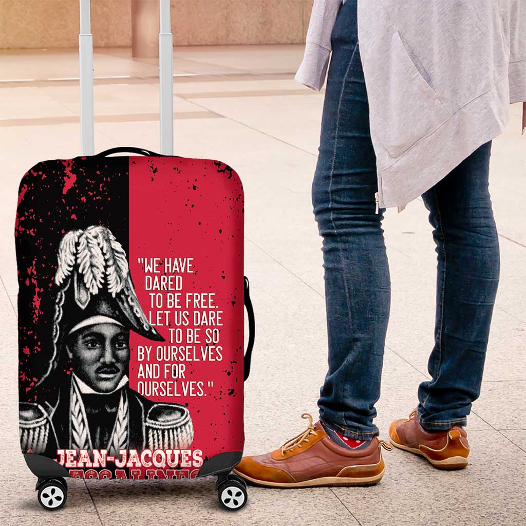 Jean-Jacques Dessalines Afro Haiti Luggage Cover Emperor Of First Empire Grunge Style - African Pride