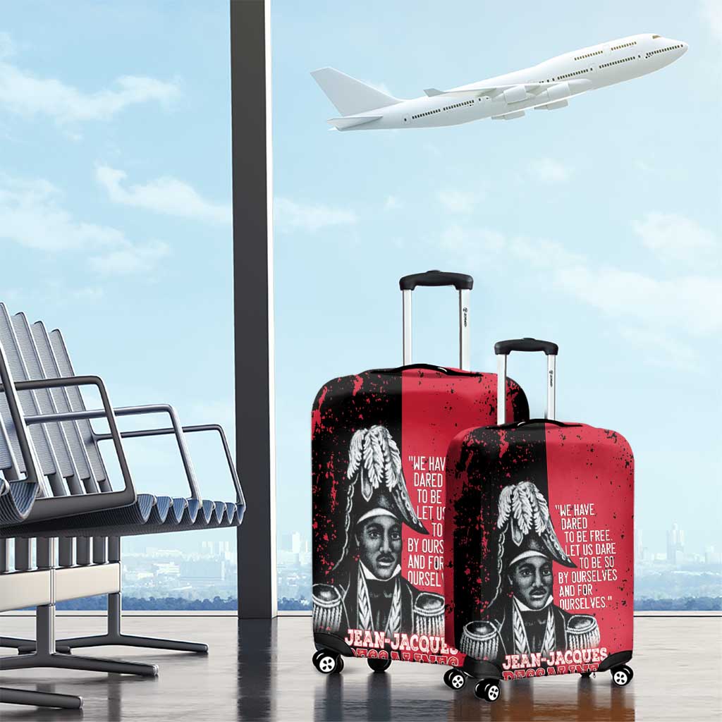 Jean-Jacques Dessalines Afro Haiti Luggage Cover Emperor Of First Empire Grunge Style - African Pride