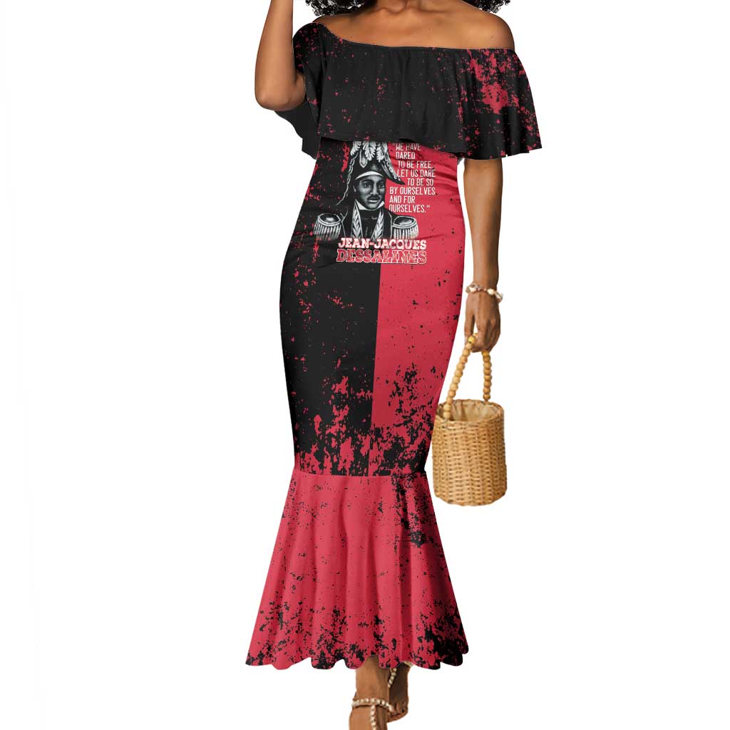 Personalized Jean-Jacques Dessalines Afro Haiti Mermaid Dress Emperor Of First Empire Grunge Style - African Pride
