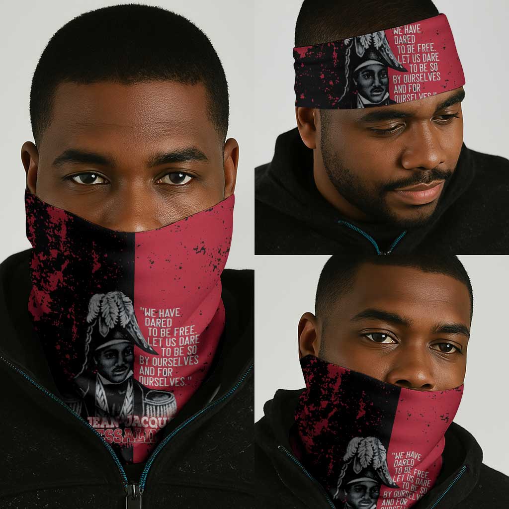 Jean-Jacques Dessalines Afro Haiti Neck Gaiter Emperor Of First Empire Grunge Style - African Pride