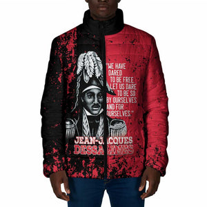 Personalized Jean-Jacques Dessalines Afro Haiti Padded Jacket Emperor Of First Empire Grunge Style - African Pride