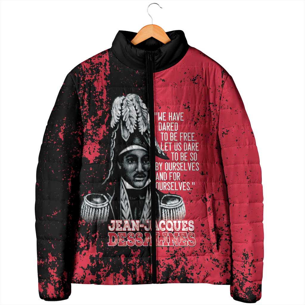 Personalized Jean-Jacques Dessalines Afro Haiti Padded Jacket Emperor Of First Empire Grunge Style - African Pride
